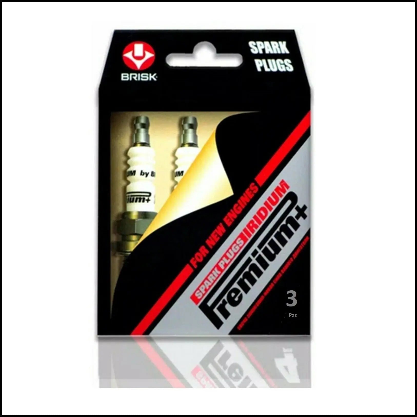 Kit 3 Candele Brisk Iridium Premium P8 Adattabile Smart ForFour II (453) dal 2014> BIBA-RICAMBI