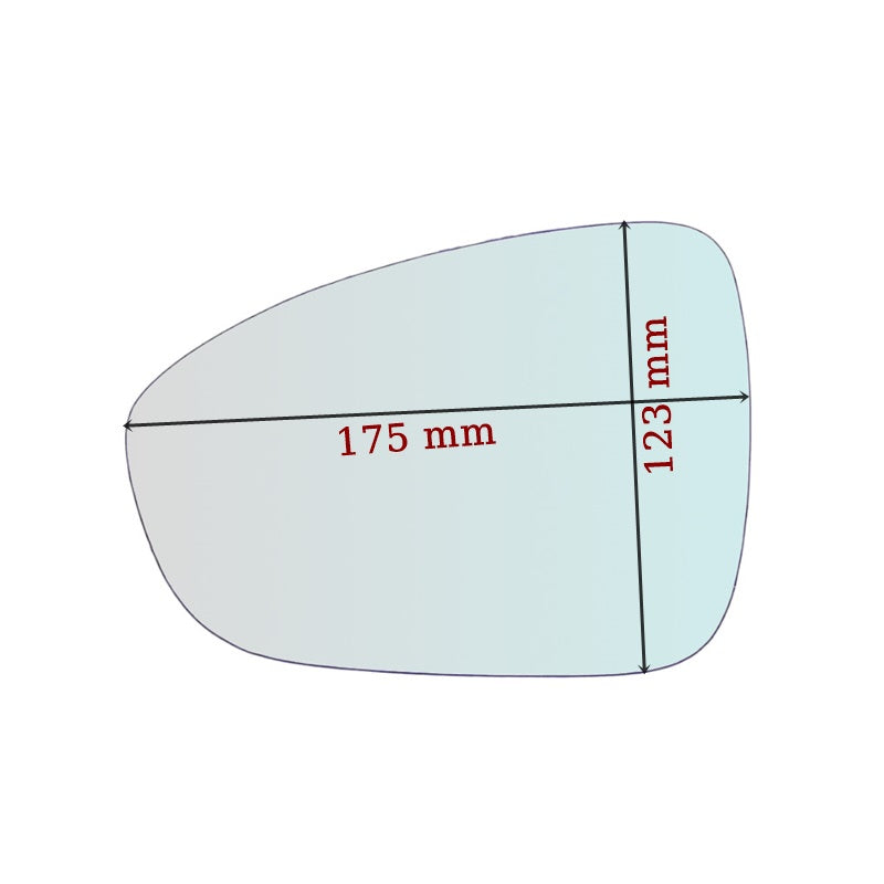 Vetro Specchio Retrovisore Lato DX-Passeggero Per Dacia Sandero III dal 2021>