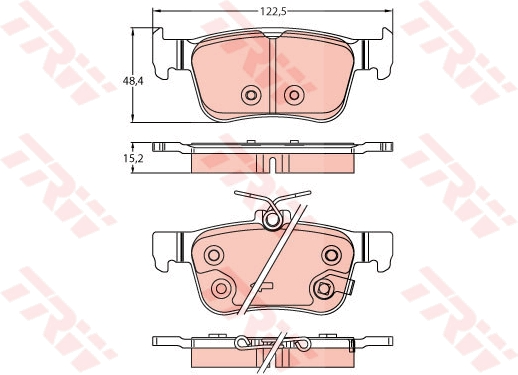 Kit 4 Pastiglie Freno Marca TRW Codice | GDB2256 BIBA-RICAMBI
