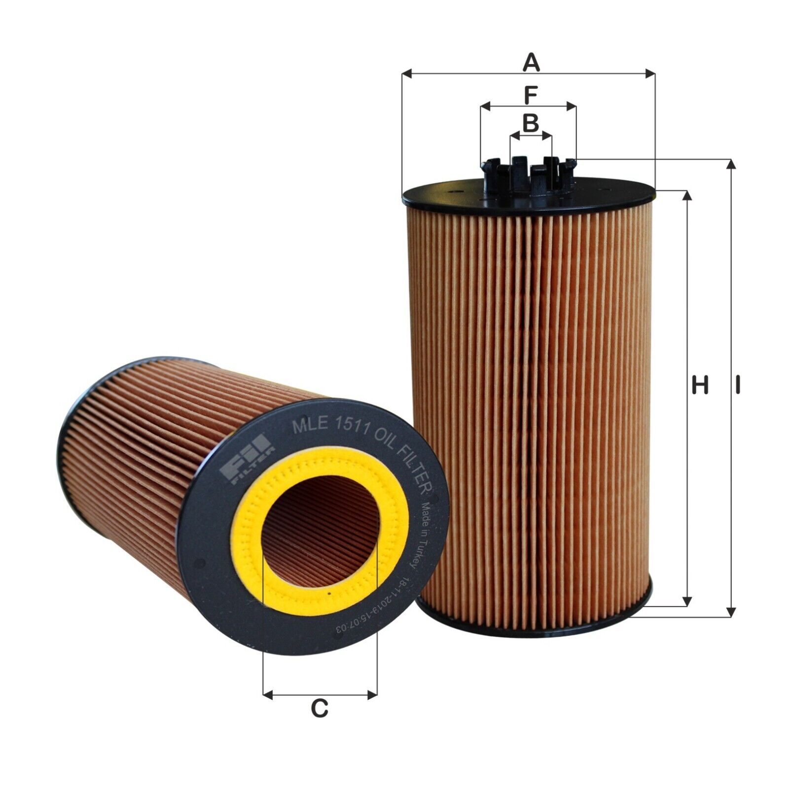 Filtro Olio Motore Adattabile Per Camion Man Hocl Lion's Nd Ng Nl Sl Su Tga Tgs BIBA-RICAMBI