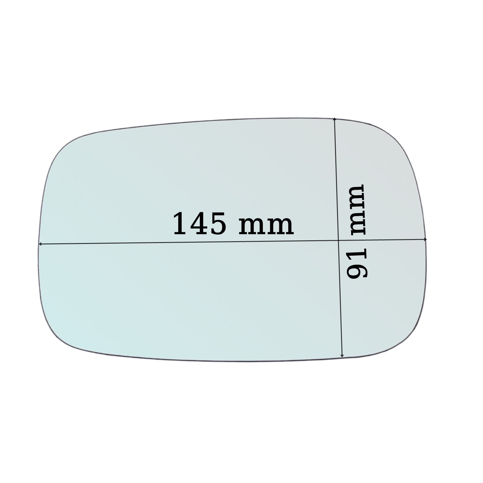 Vetro Specchio Retrovisore Lato DX-Passeggero Per Maggiolino II dal 1974>