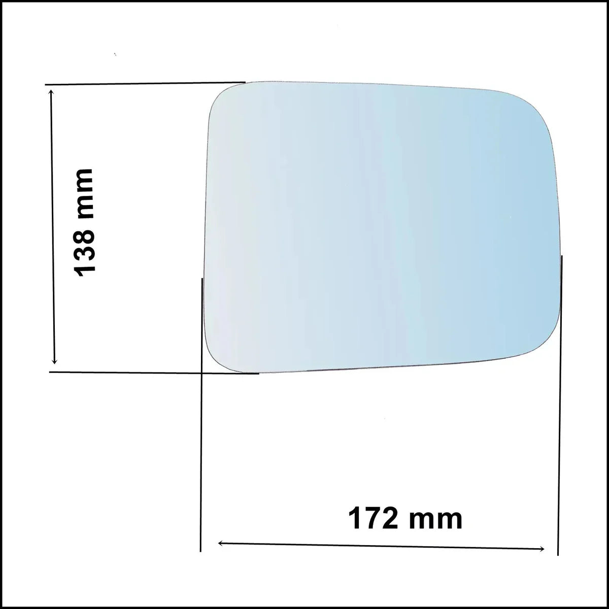 Vetro Specchio Retrovisore Lato DX Compatibile Per Nissan Navara 1999-2005 - BIBA-RICAMBI