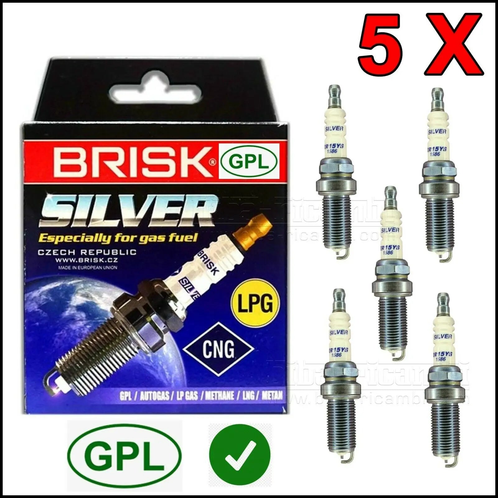 Serie 5 Candele Specifiche Gpl | Metano Adattabile Volkswagen Golf VII dal 2012> BIBA-RICAMBI