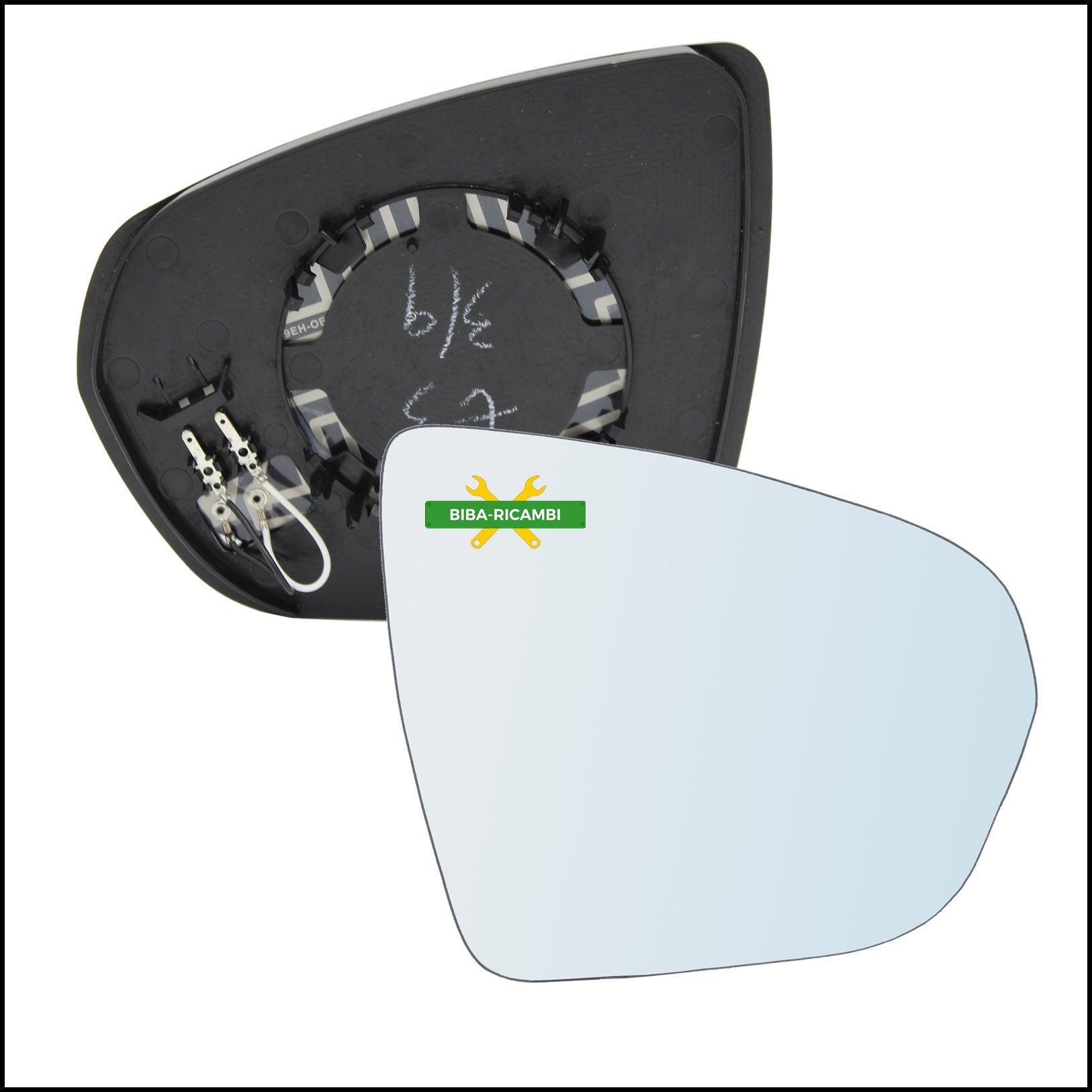 V. Piastra Specchio Retrovisore Termica Lato Dx-Passeggero Per Peugeot 3008 Suv (M) dal 2016&gt; BIBA-RICAMBI