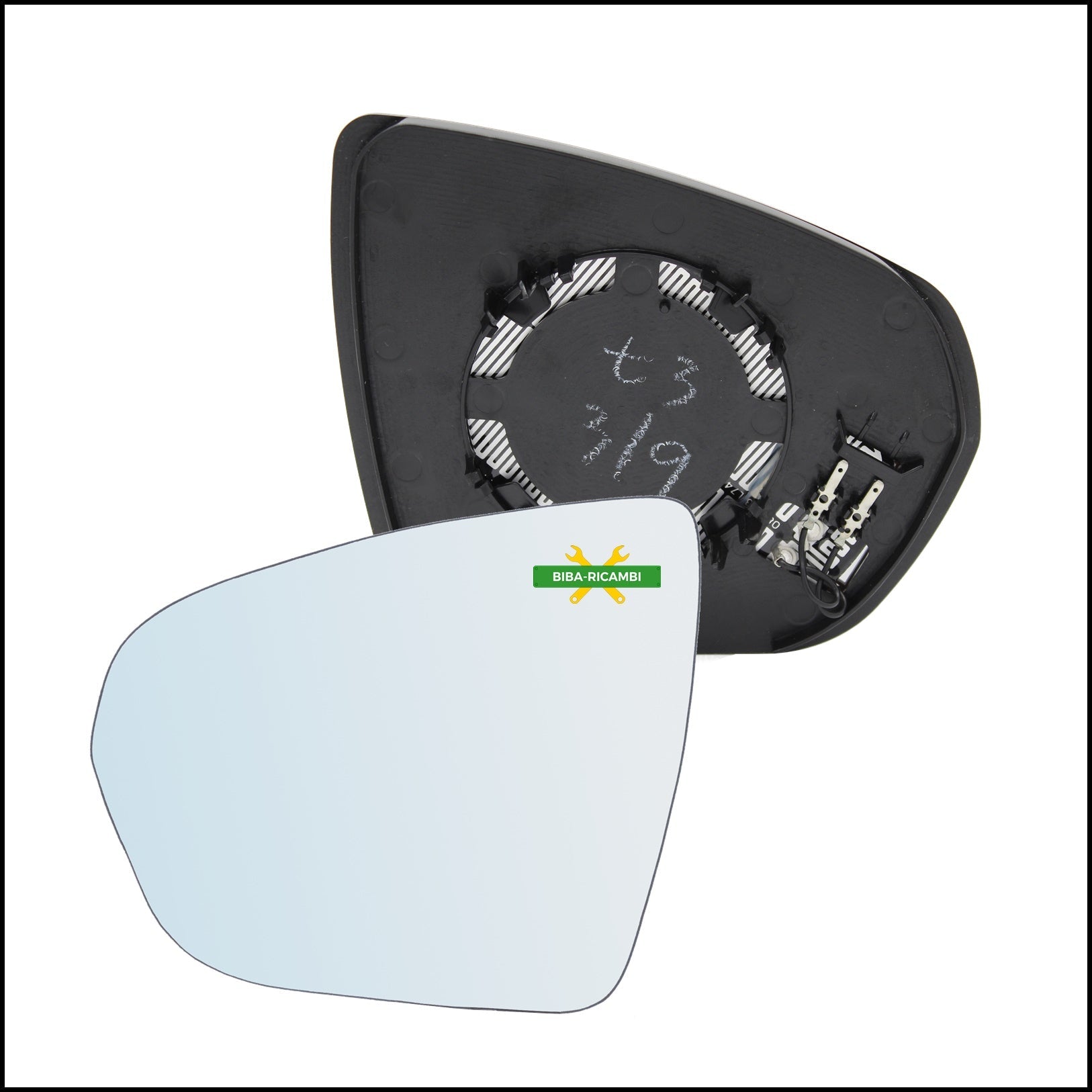 V. Piastra Specchio Retrovisore Termica Lato Sx-Guidatore Per Peugeot 3008 Suv (M) dal 2016&gt; BIBA-RICAMBI