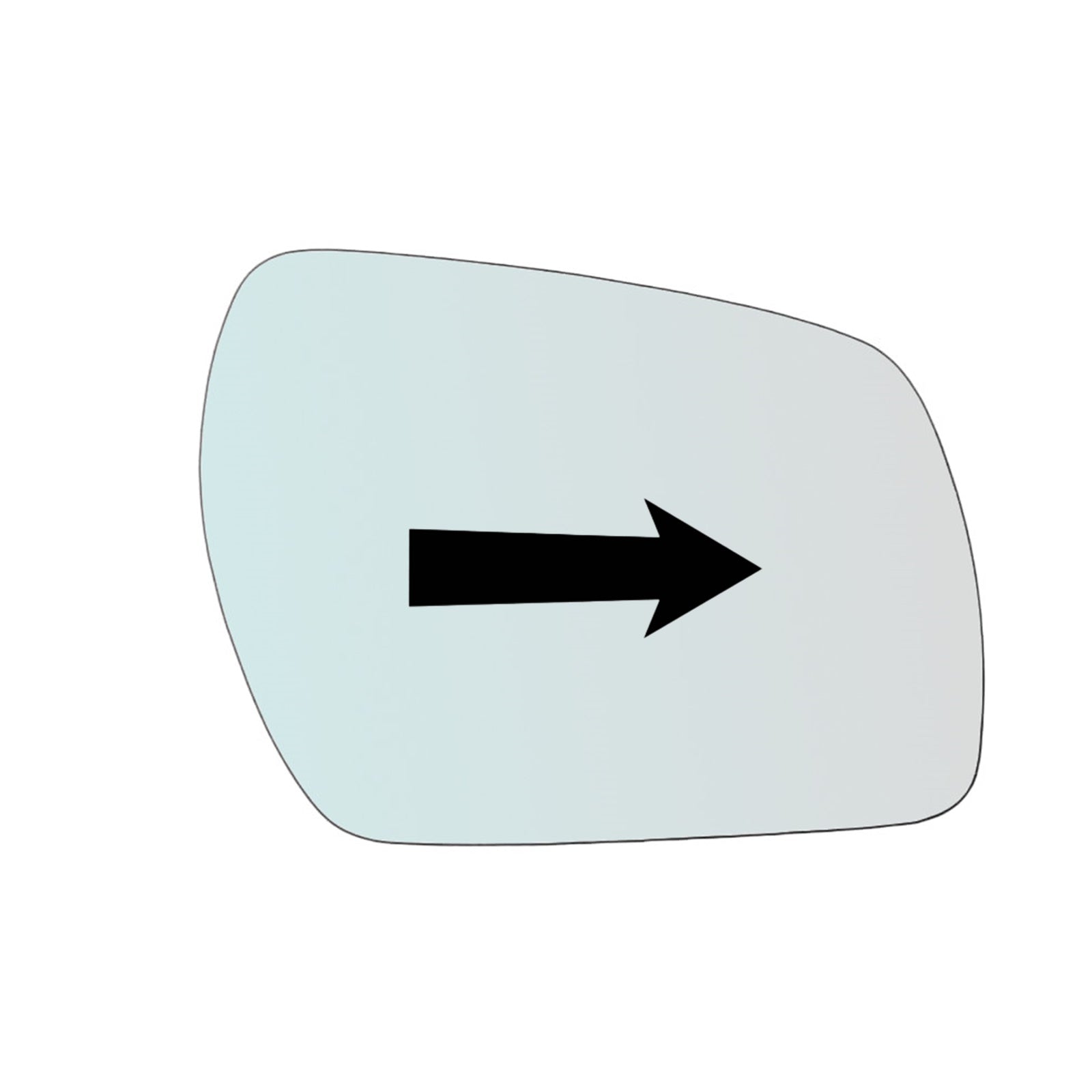 Vetro Specchio Retrovisore Lato DX Per Ford Fusion (specchio piu grande)