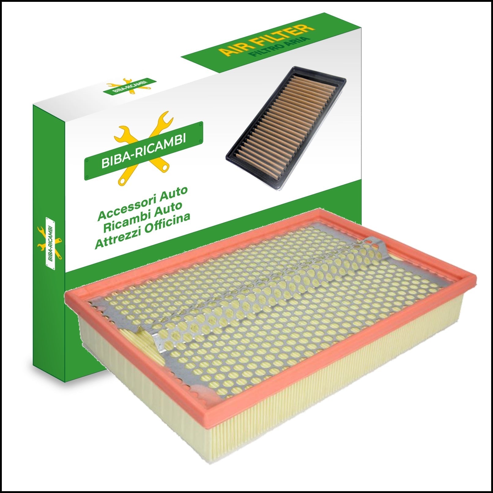 Filtro Aria Motore Adattabile Vw Sharan I 1.9 Diesel 66/81kw dal 1997> BIBA-RICAMBI