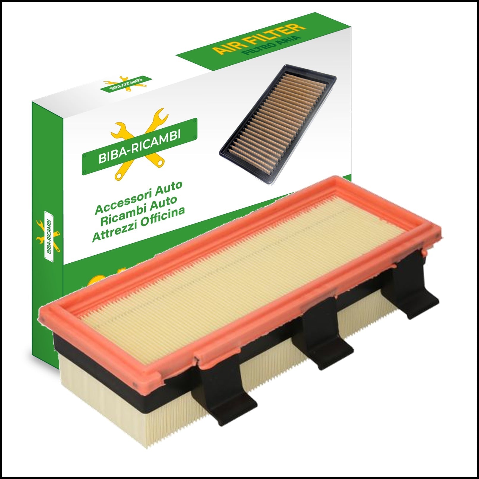 Filtro Aria Motore Adattabile Renault Kangoo I 1.9 Diesel 40/47/48kw dal 1998> BIBA-RICAMBI