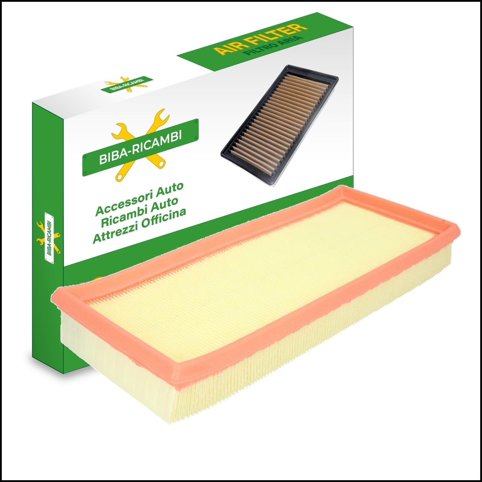 Filtro Aria Motore Adattabile Lancia Y 1.2 Benzina 59kw/80cv dal 2000> BIBA-RICAMBI