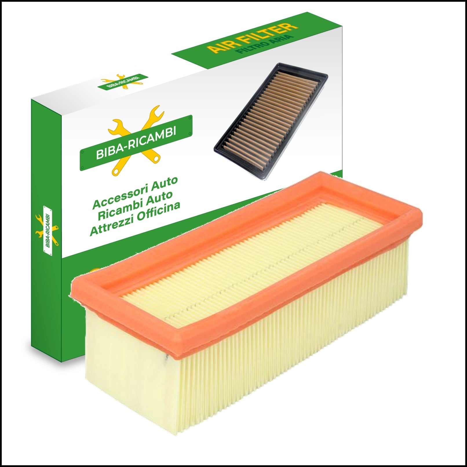 Filtro Aria Motore Adattabile Renault Clio II 1.2 Benzina 55kw/75cv dal 2001> BIBA-RICAMBI