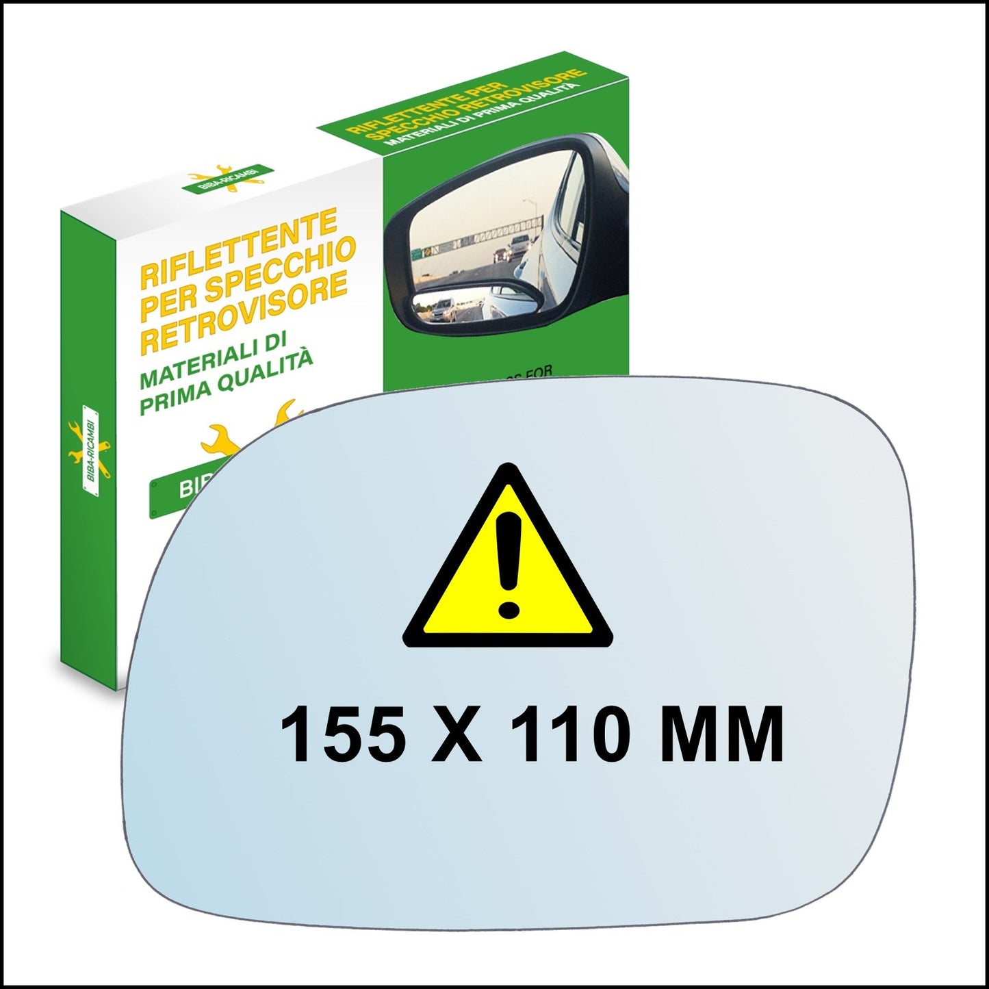Vetro Specchio Retrovisore Lato SX Compatibile Per Daihatsu Terios I 1997-2006 BIBA-RICAMBI