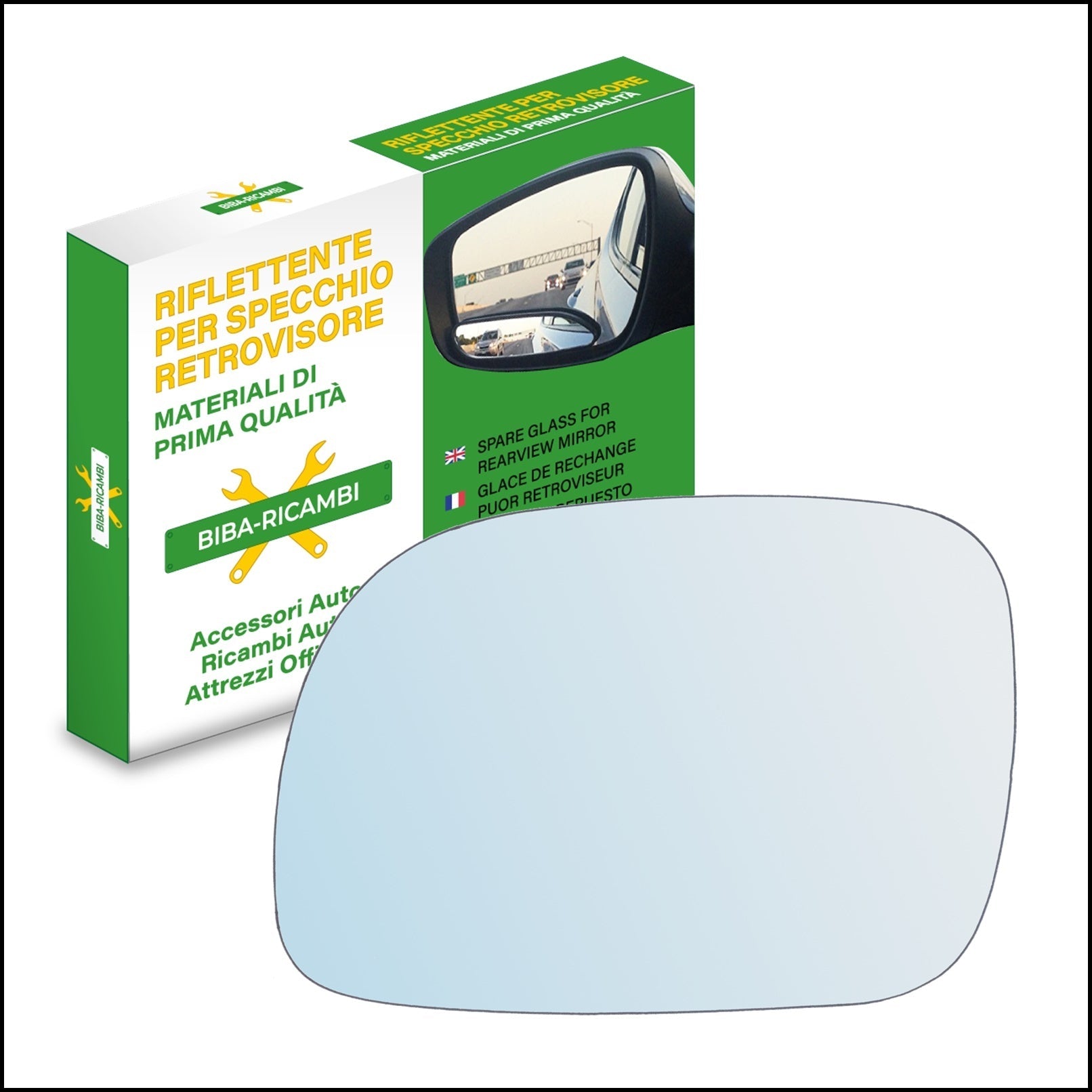Vetro Specchio Retrovisore Lato SX Compatibile Per Daihatsu Terios I 1997-2006 BIBA-RICAMBI