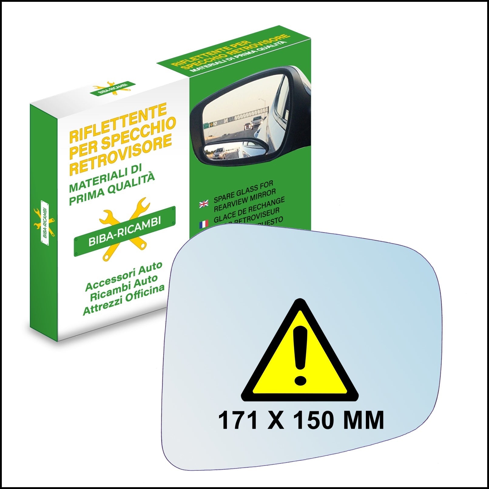 Vetro Specchio Retrovisore Lato DX Compatibile Per Mitsubishi Pajero Pinin dal 1999> BIBA-RICAMBI