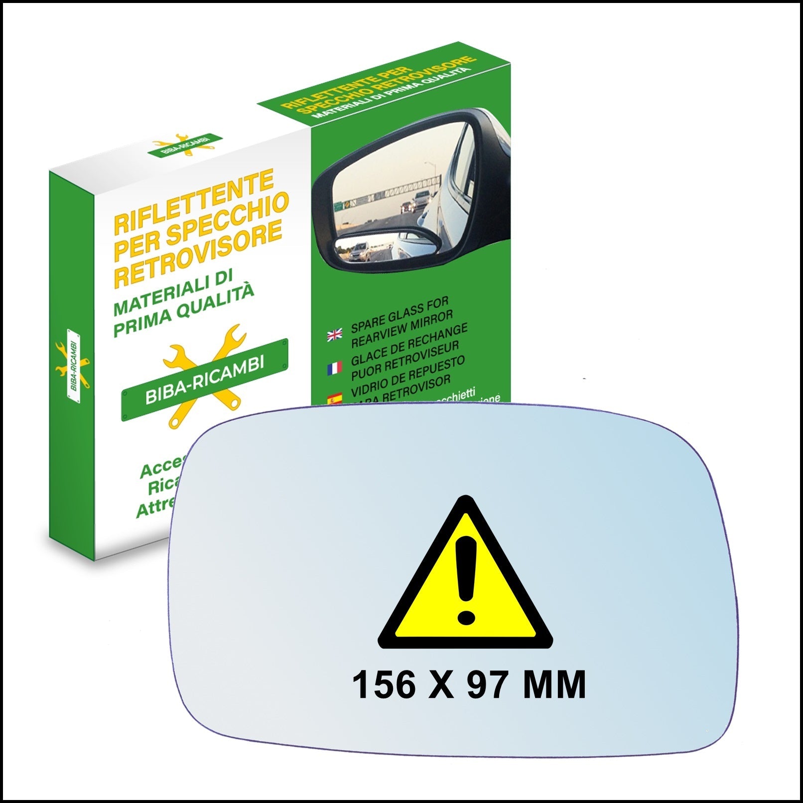 Vetro Specchio Retrovisore Lato DX Compatibile Per Toyota MR2 Dal 1999-2007 BIBA-RICAMBI