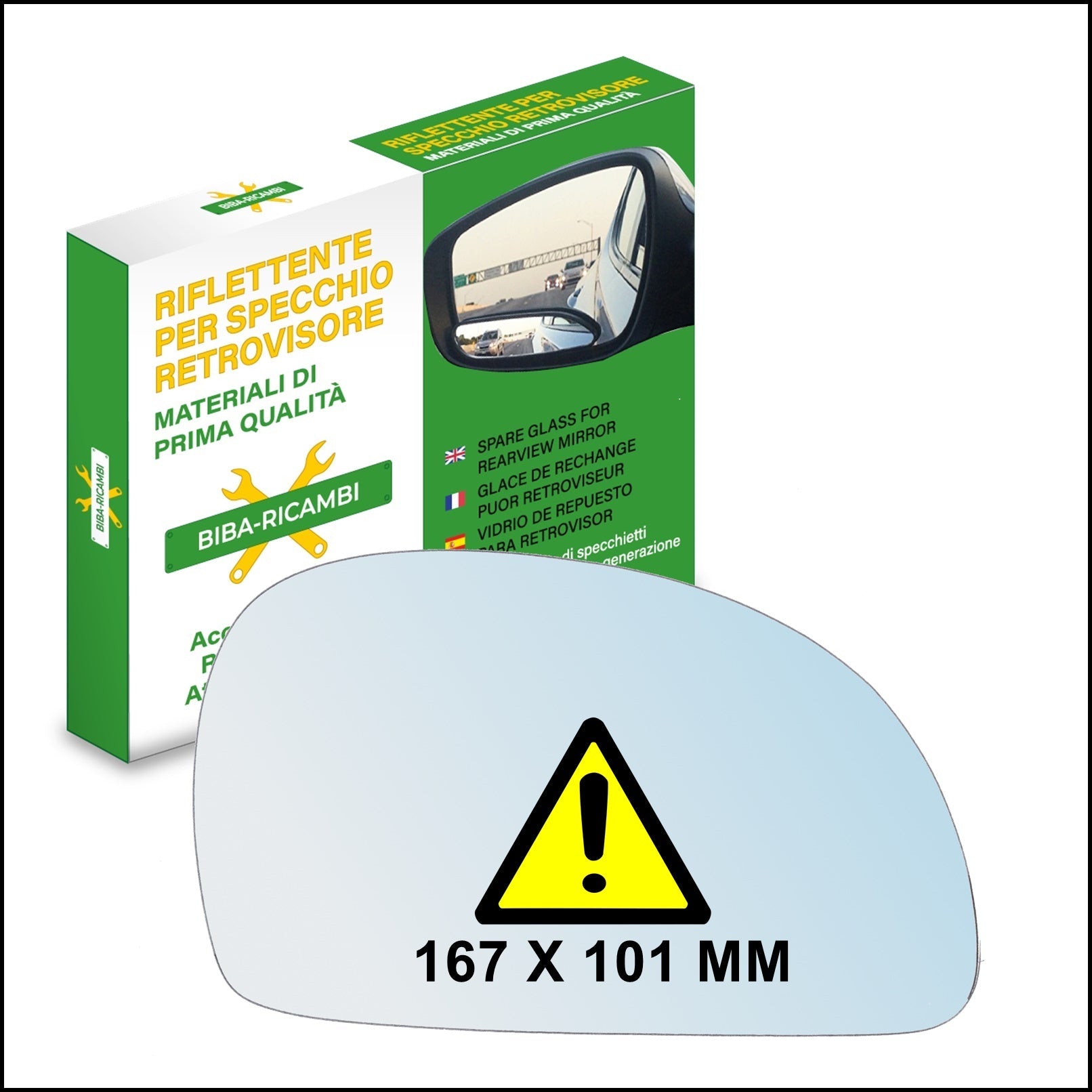 Vetro Specchio Retrovisore Lato DX Compatibile Per Hyundai Accent solo dal 2003-2005 BIBA-RICAMBI