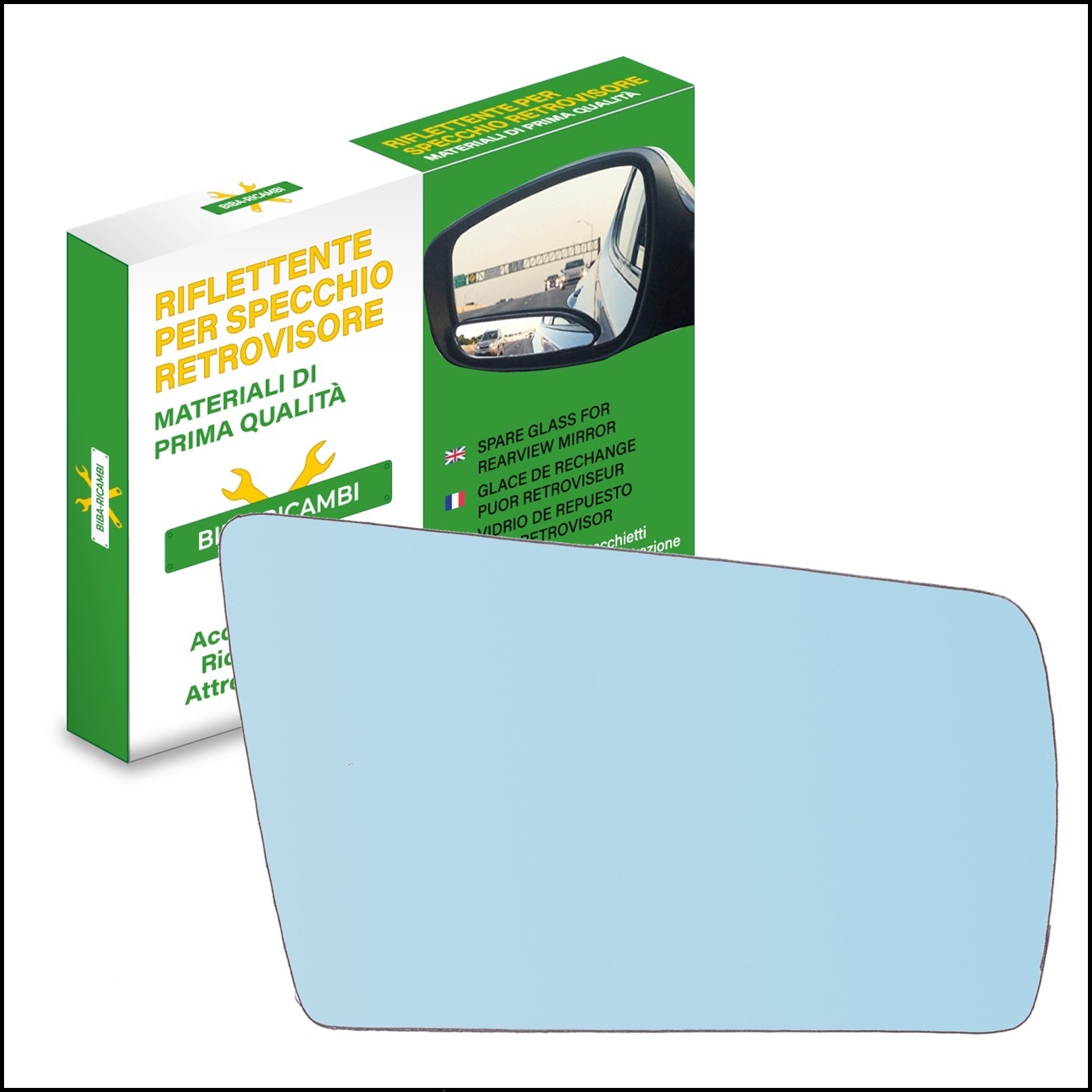 Vetro Specchio Retrovisore Lato DX Compatibile Per MB Classe C (W202) dal 1993-2000 BIBA-RICAMBI