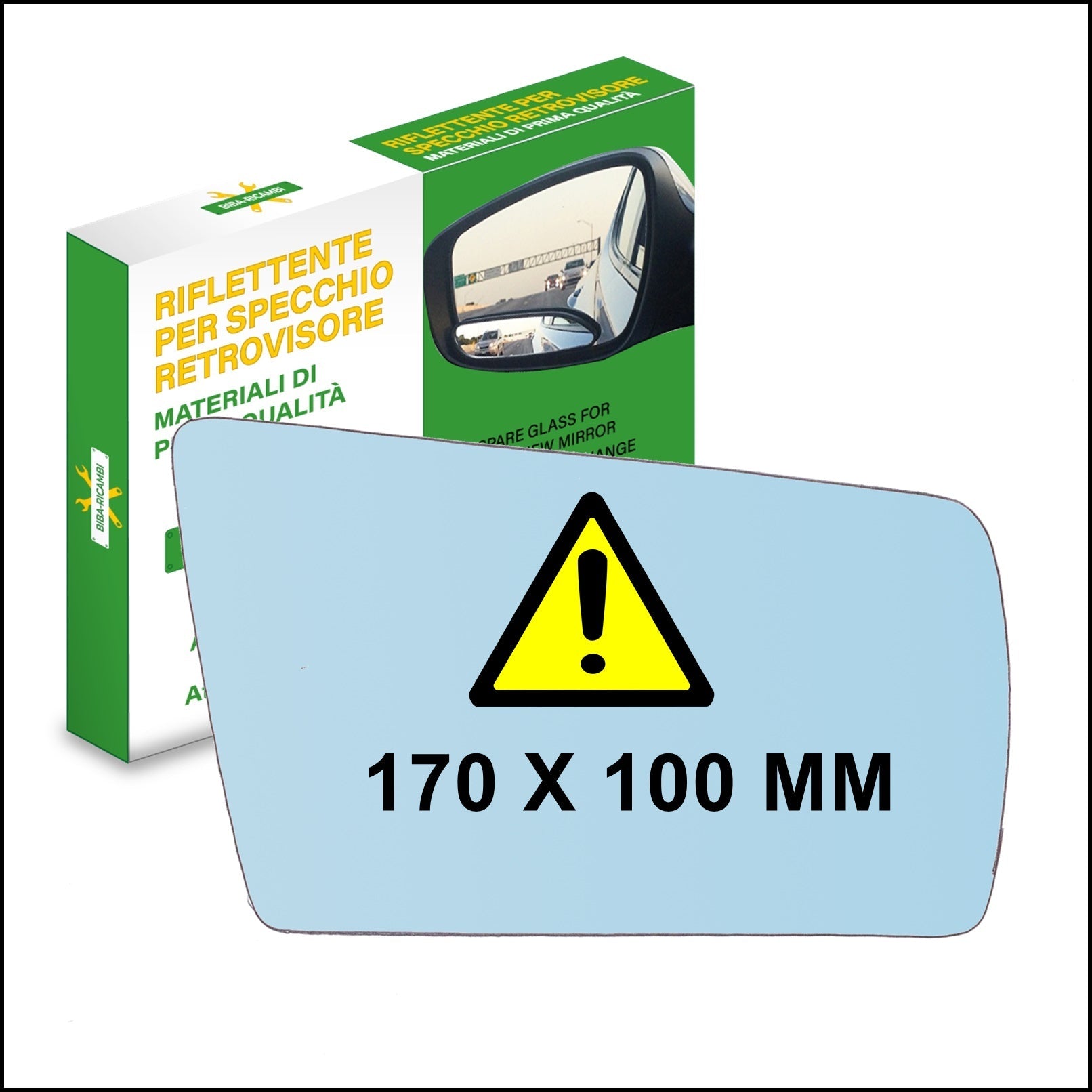 Vetro Specchio Retrovisore Lato DX Compatibile Per MB Classe C (W202) dal 1993-2000 BIBA-RICAMBI