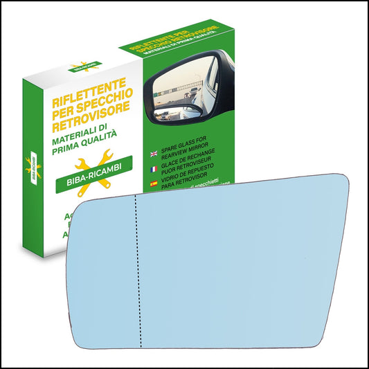 Vetro Specchio Retrovisore Azzurrato Asferico SX Compatibile Per MB Classe C (W202) dal 1993-2000 BIBA-RICAMBI