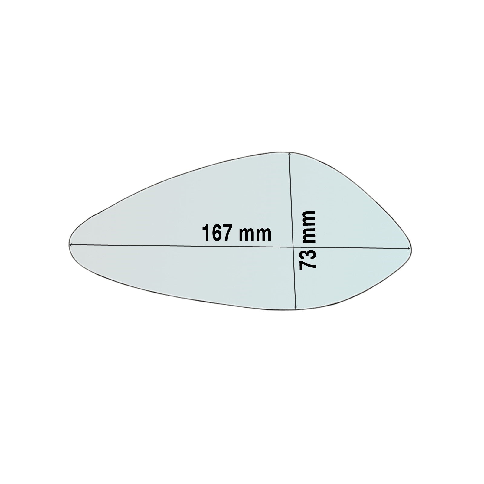 Vetro Specchio Retrovisore Lato-DX Per Moto Ducati Streetfighter 1098 - BIBA-RICAMBI
