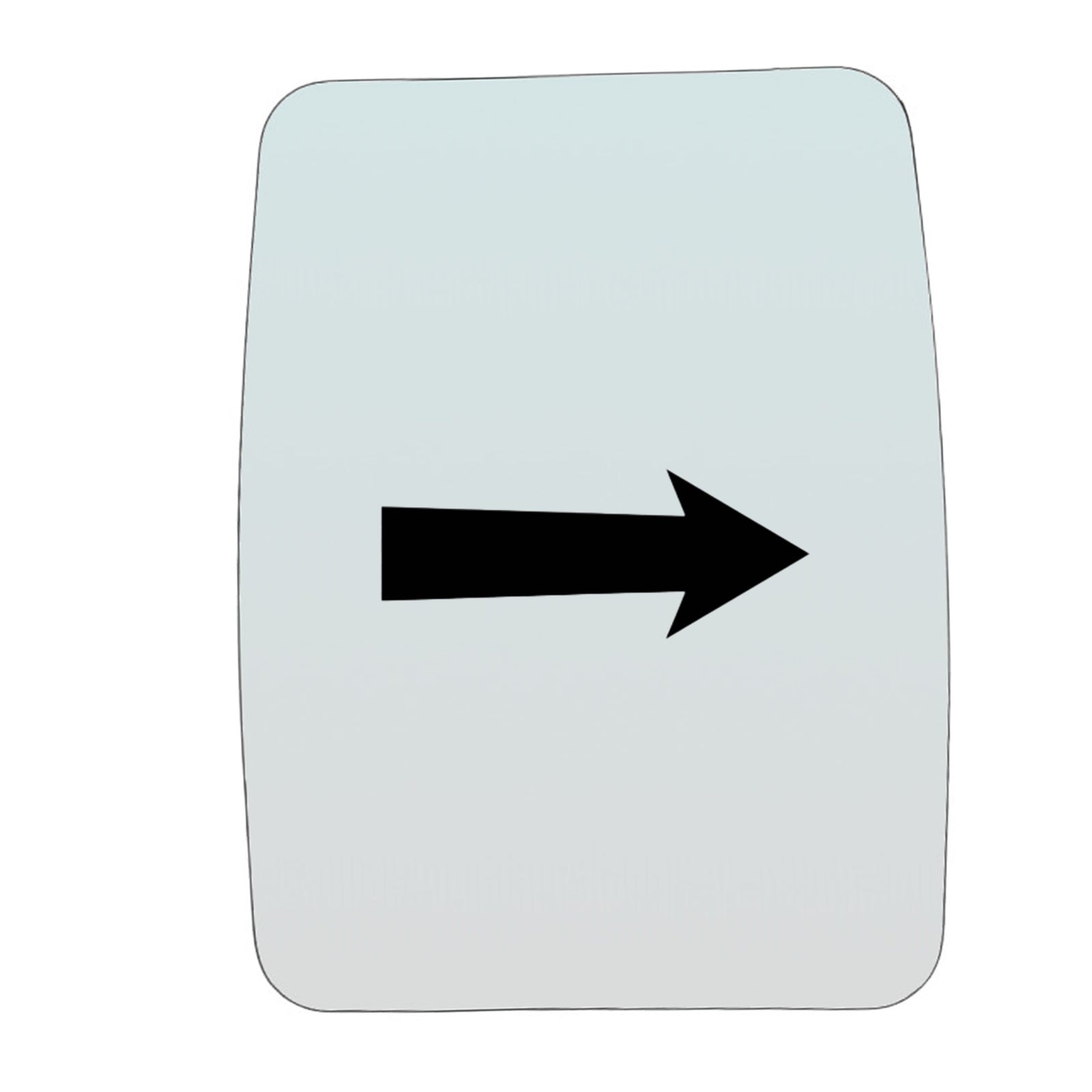 Vetro Specchietto Esterno Universale Lato DX Per Trattori (230x174mm)