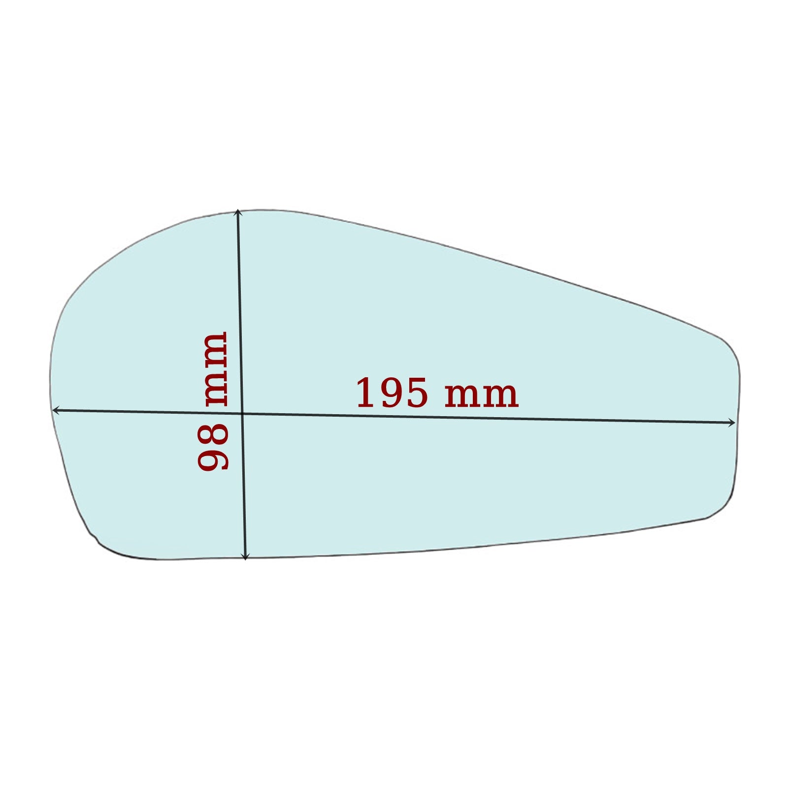 Vetro Specchio Retrovisore Lato SX-Guidatore Per Ferrari F430 dal 2005>
