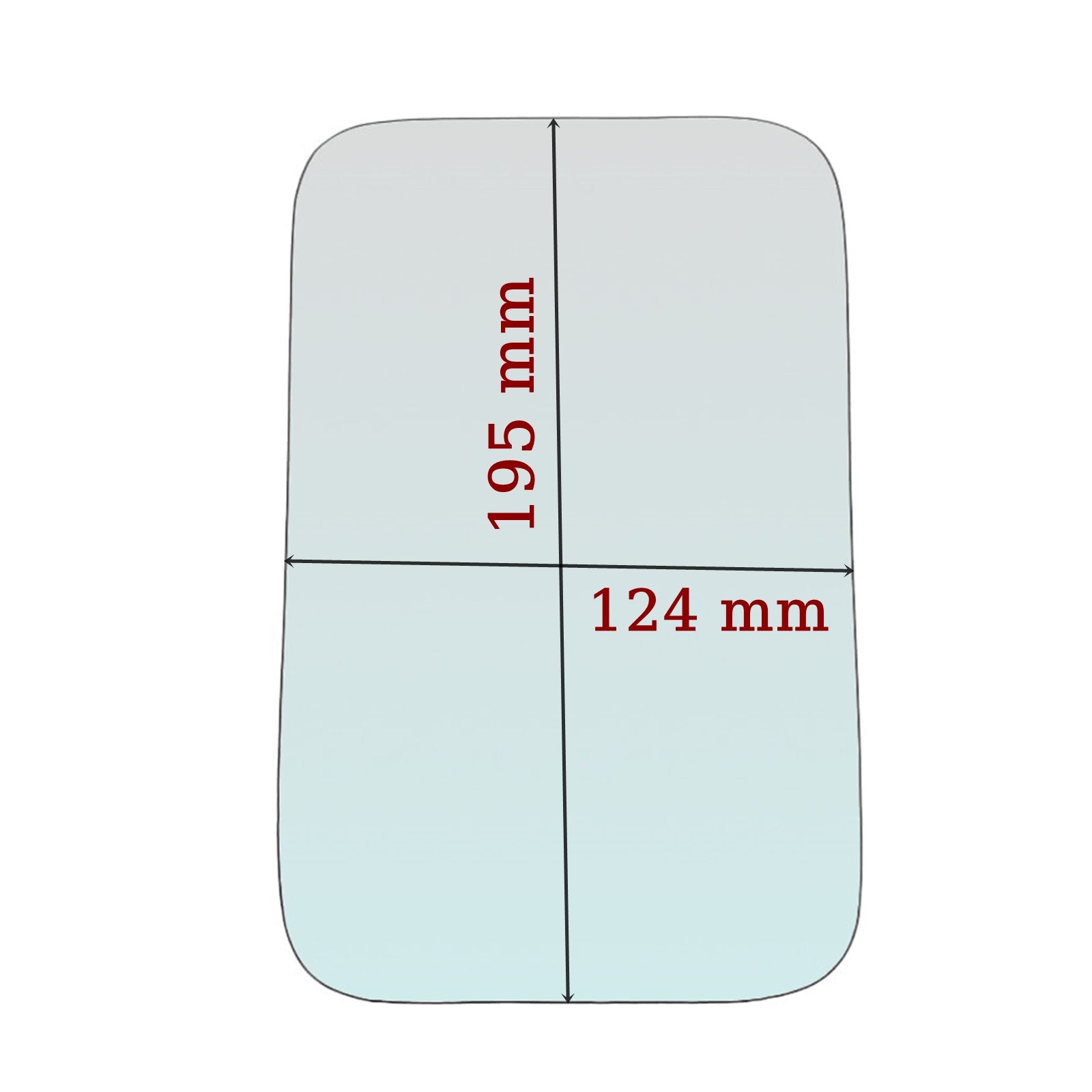 Vetro Specchio Retrovisore Lato DX-Passeggero Per Piaggio Porter dal 1993>