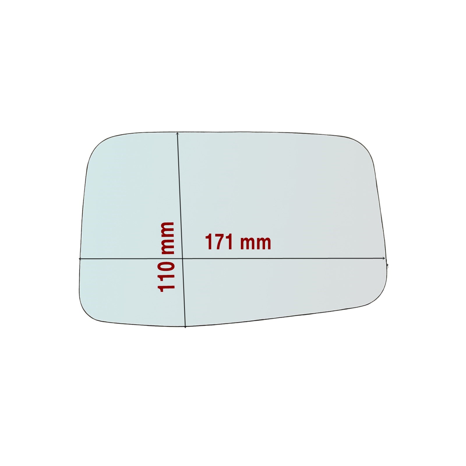 Vetro Specchio Retrovisore Lato DX-Passeggero Per Honda CR-Z dal 2010-2016