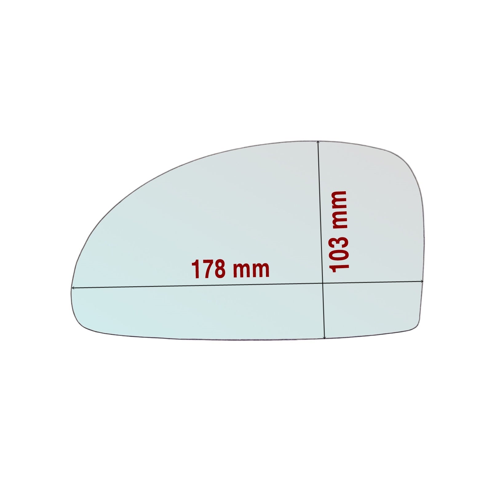 Vetro Specchio ASFERICO Lato SX-Guidatore Per Kia Cerato I (LD) dal 2004>