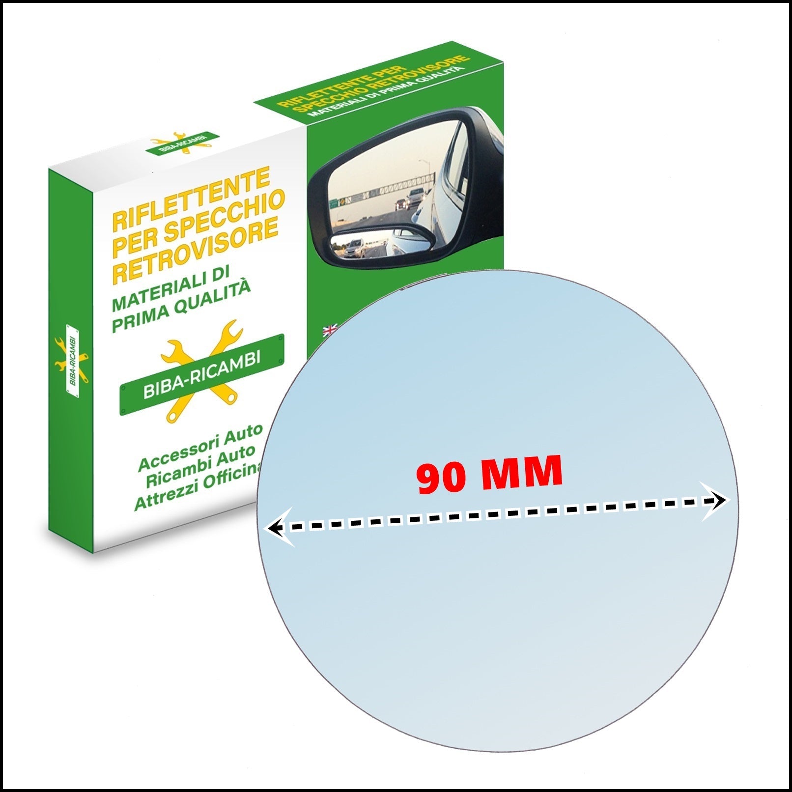 Specchio Ingrandimento Per Cosmesi Diametro Ø 90 Biadesivo BIBA-RICAMBI