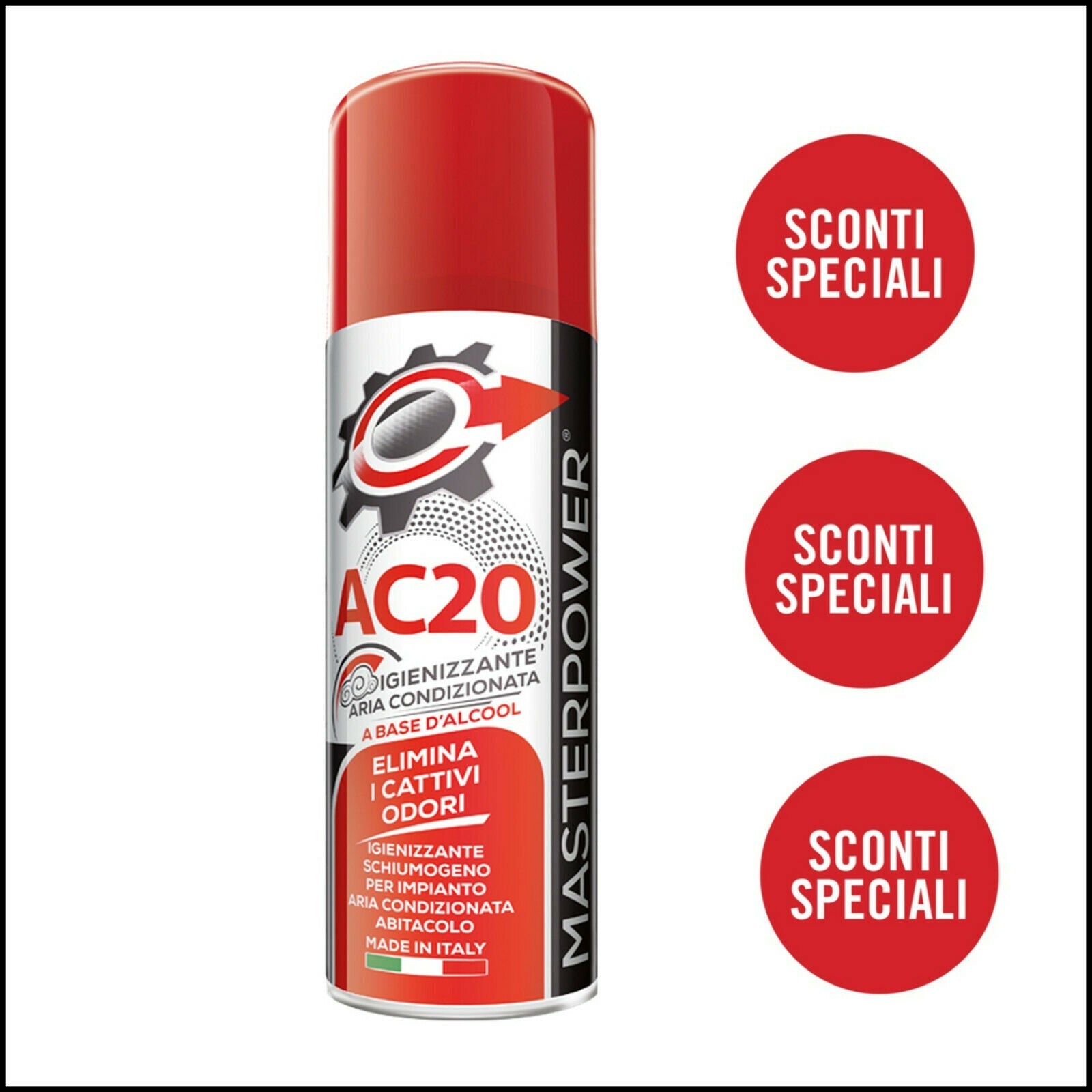 A. Spray Professionale Pulitore Aria Condizionata a Base D'alcool Elimina i cativi odori Auto BIBA-RICAMBI