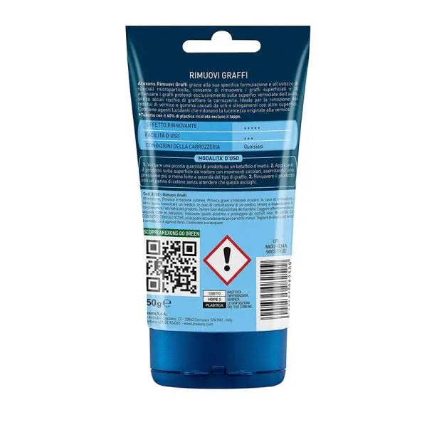 Pasta Rimuovi Graffi Auto Carrozzeria Speciali Microparticelle Arexons - BIBA-RICAMBI