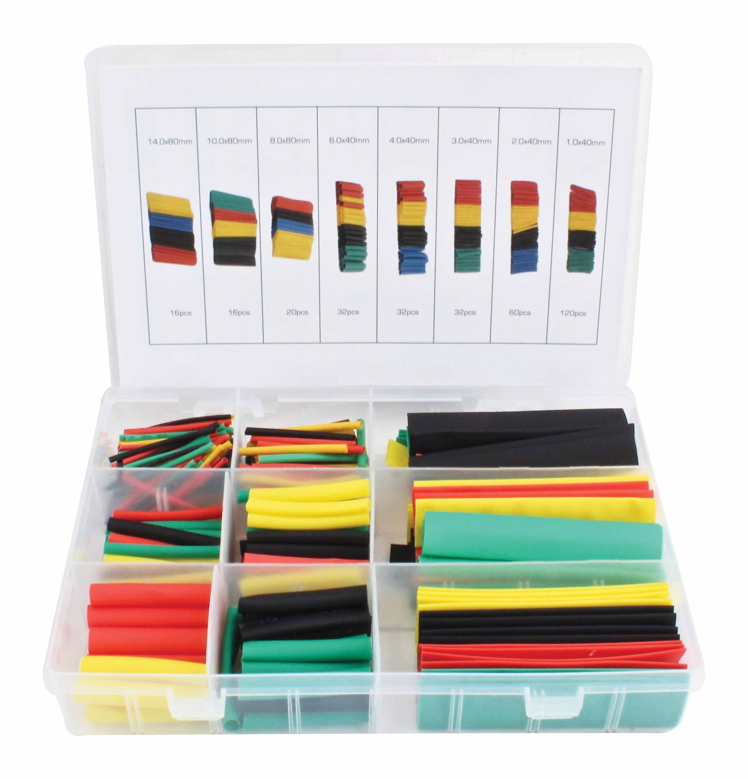 Set di 328 pezzi di tubi termorestringenti assortiti ASTA