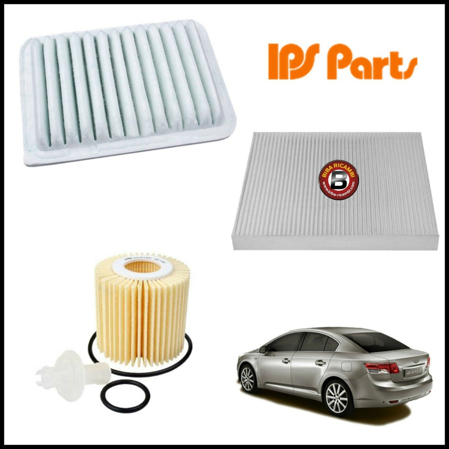 Kit Tagliando Filtri Per Toyota Avensis 1.600 97kw/132cv dal 2008&gt; BIBA-RICAMBI