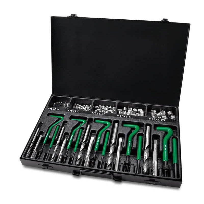 Set 130 Pz Ripristino Filettature Danneggiate | Marca Toptul BIBA-RICAMBI