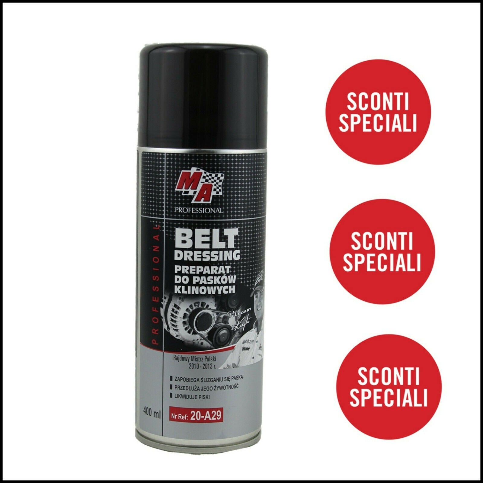 B. Spray anti fischio cinghia poly-v alternatore 500 ml BIBA-RICAMBI