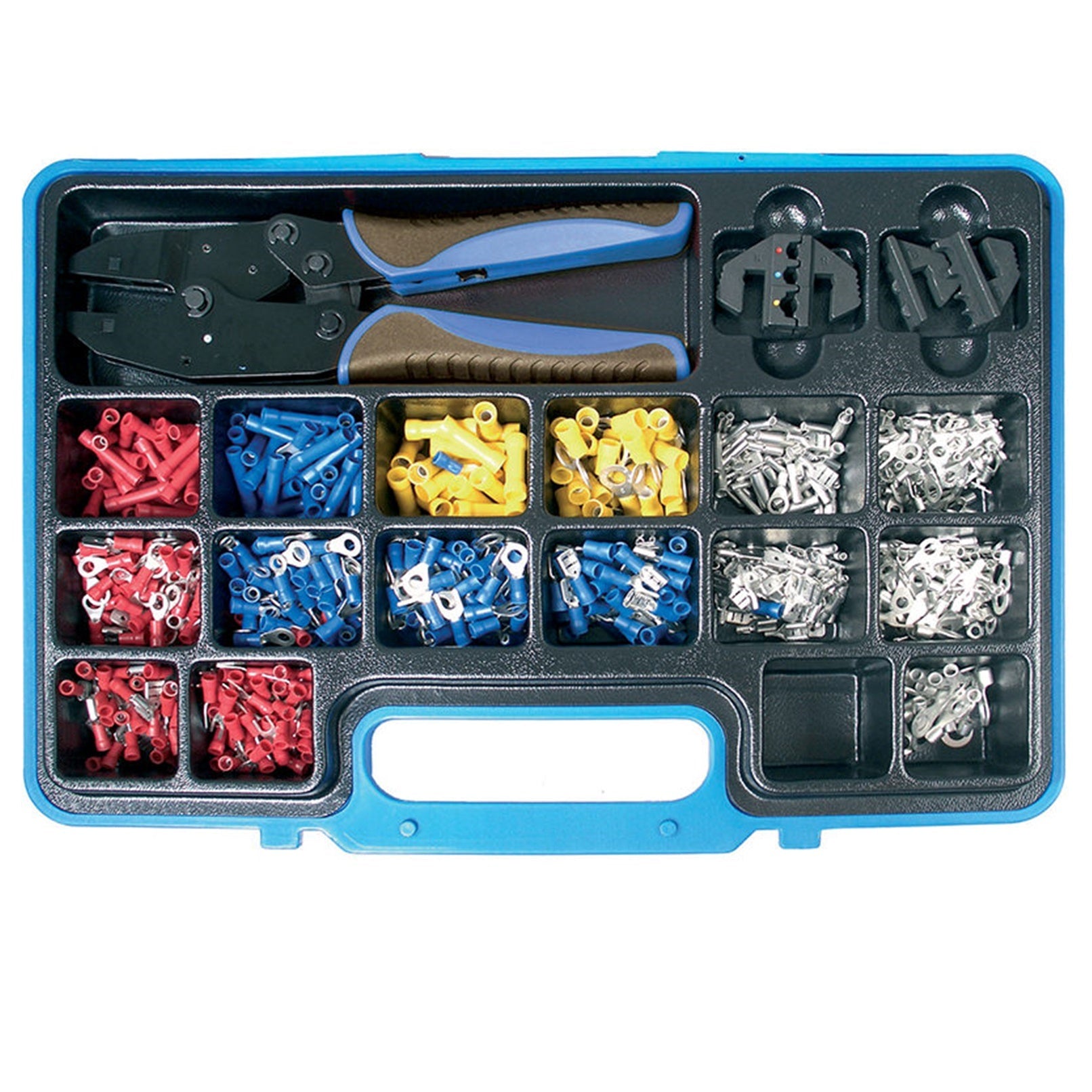 Set Pinza Crimpatrice a Cricchetto Con 1000 Morsetti Assortiti BIBA-RICAMBI