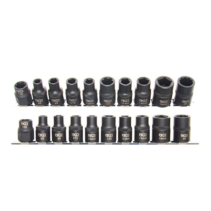 Set 10 Pezzi Bussole Speciali per Automotive da 3-5-6-10 Lati BGS2560 BIBA-RICAMBI