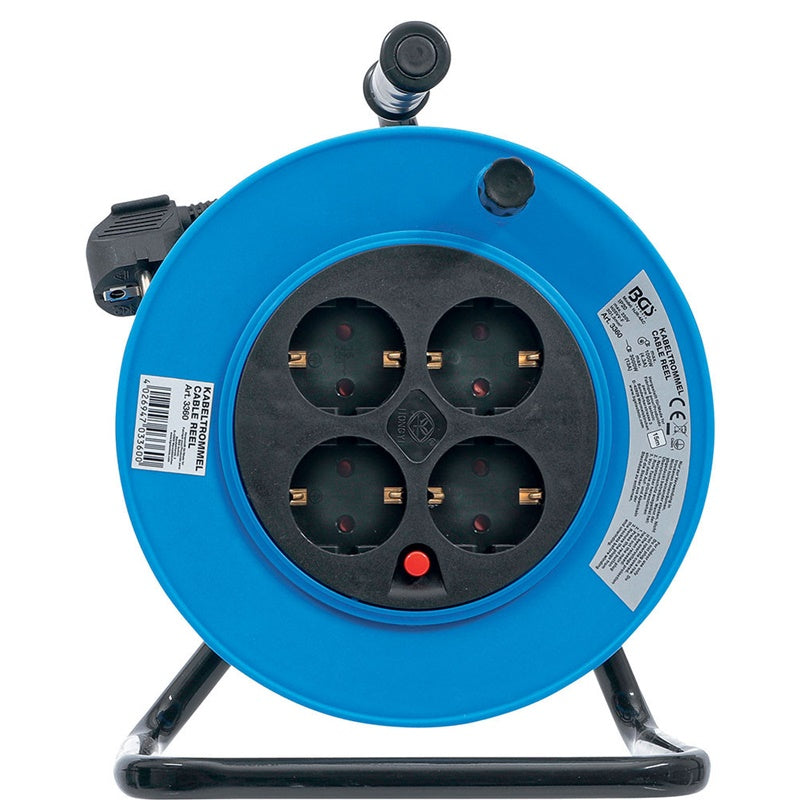 Prolunga Elettrica con Avvolgitore 50 mt art.BGS3362 BIBA-RICAMBI