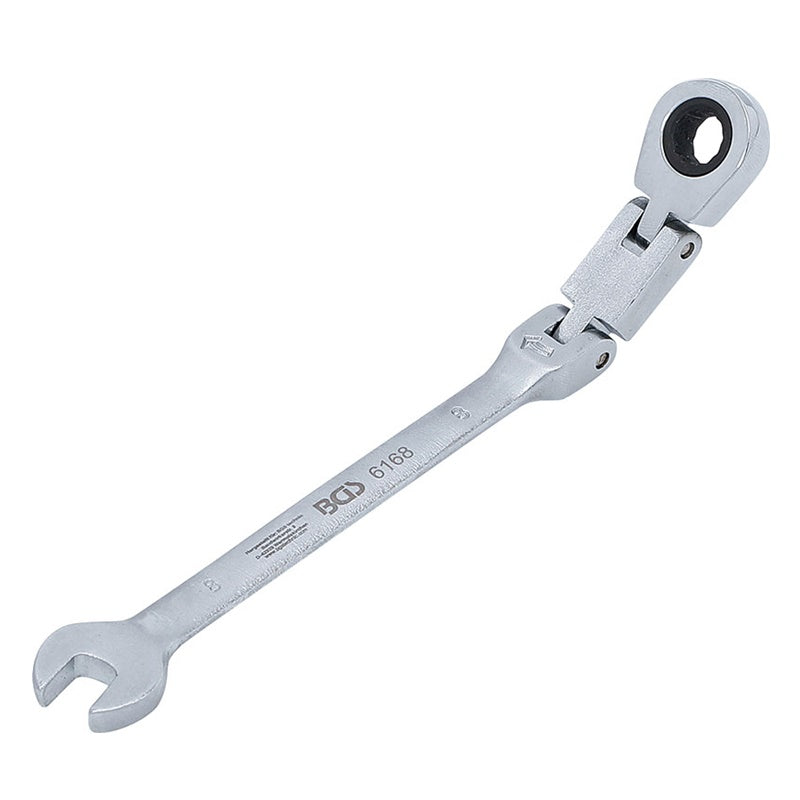 CHIAVE COMBINATA A CRICCHETTO POLIGONALE CON DOPPIO SNODO 8 MM ART.BGS6168 BIBA-RICAMBI