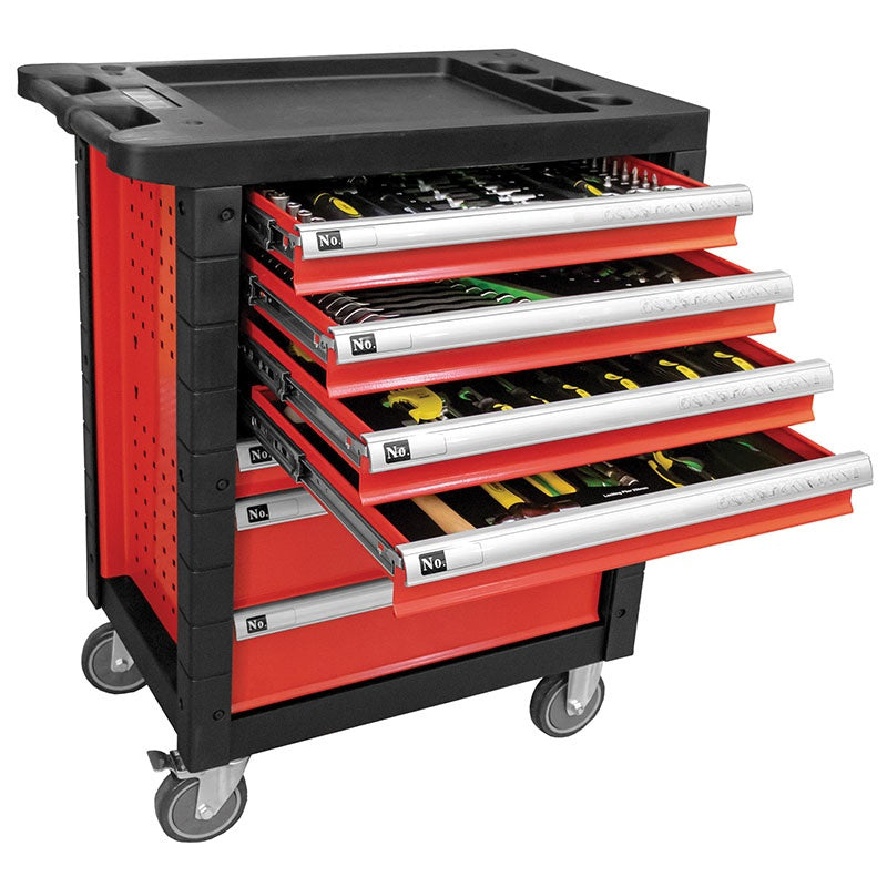Carrello Portautensili a 7 Cassetti Rosso (172 Utensili) BIBA-RICAMBI