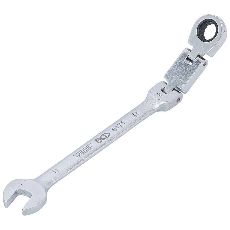 CHIAVE COMBINATA A CRICCHETTO POLIGONALE CON DOPPIO SNODO 11 MM ART.BGS6171 BIBA-RICAMBI
