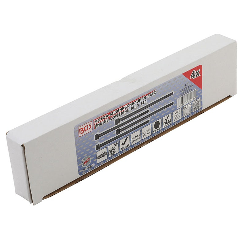 Set 4 Pezzi Bulloni Abbassamento Motore per Smart art.BGS6643 BIBA-RICAMBI