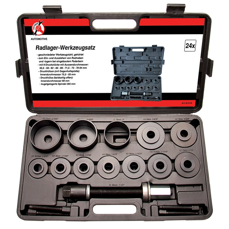 Set 28 Pezzi Utensili Universali per Cuscinetti Ruote BGS67310 BIBA-RICAMBI