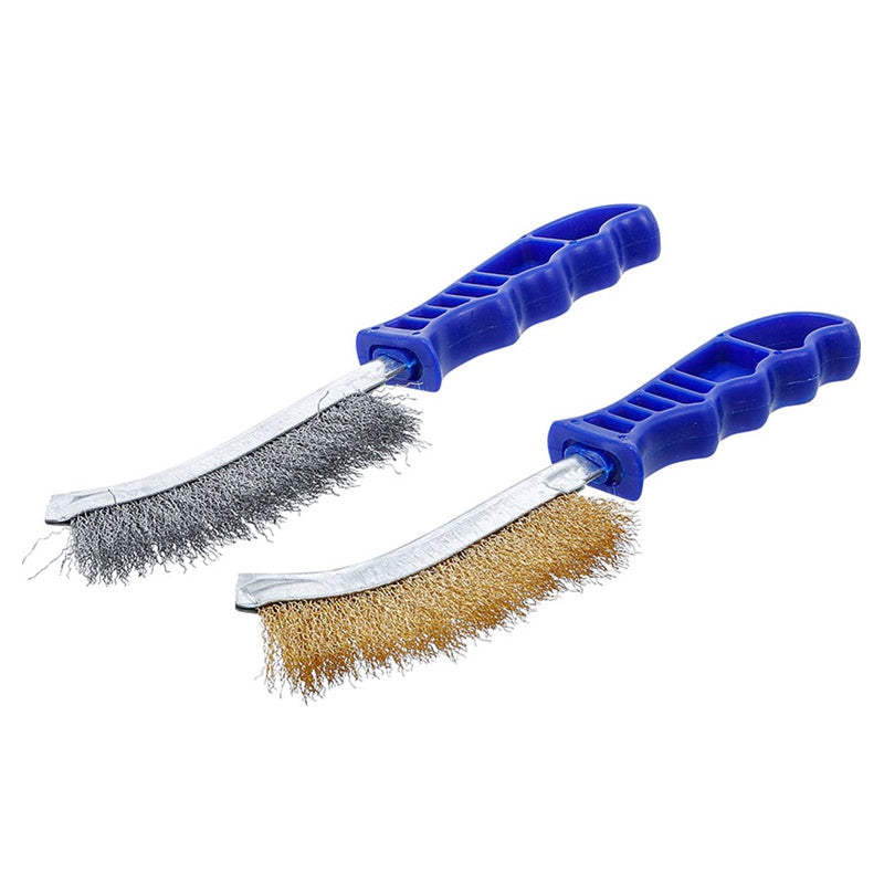 SET 2 PZ SPAZZOLE METALLICHE IN ACCIAIO E ACCIAIO RIVESTITO 260 MM ART.BGS71033 BIBA-RICAMBI