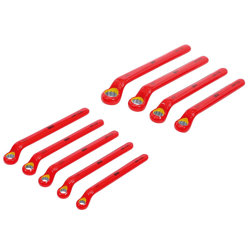 SET 9 PZ CHIAVI DISASSATE CON ANELLO POLIGONALE ISOLATE VDE 10-24 MM ART.BGS72035 BIBA-RICAMBI