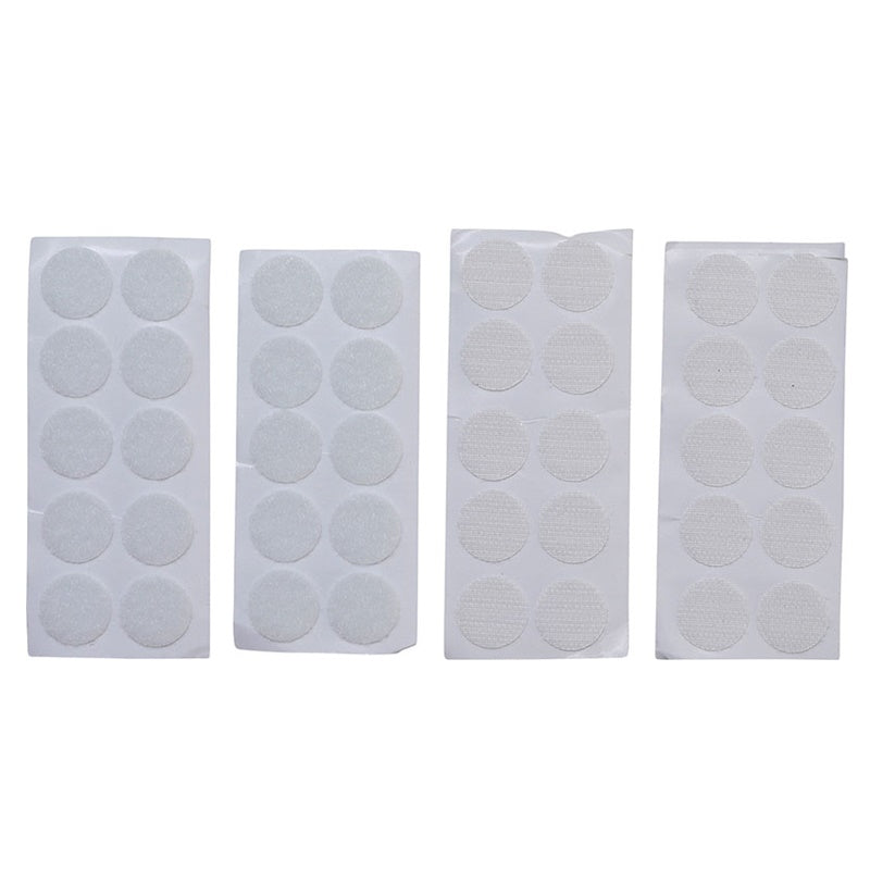 Assortimento 40 Pezzi Dischetti Adesivi Velcrati Colore Bianco art.BGS80555 BIBA-RICAMBI