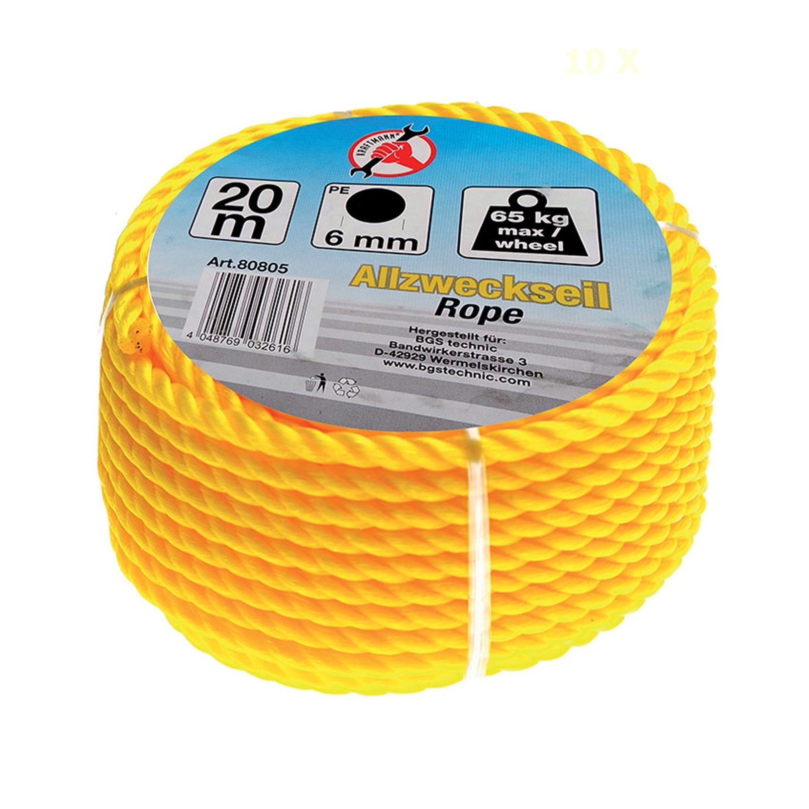 Corda 20 M x 6 mm art.BGS80805 BIBA-RICAMBI