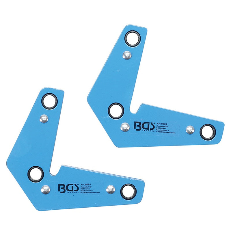 Set 2 Pezzi Supporto Magnetico Forma a "L" Portata fino a 9 KG BGS9684 BIBA-RICAMBI