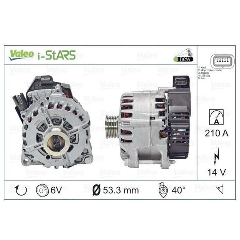 Alternatore Valeo 14V Compatibile Per Toyota Proace dal 2016> VALEO