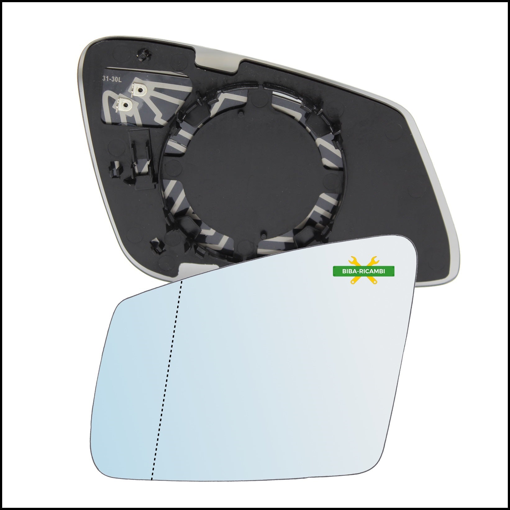 Piastra Specchio Retrovisore Termico Asferico Lato Sx-Guidatore Per Bmw Serie 5 (F10,F11) 2009-2016 BIBA-RICAMBI
